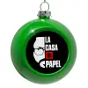 Green Christmas tree ornament bauble 8cm