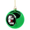 Green Christmas tree ornament ball 8cm