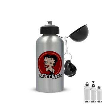 Betty Boop kiss, Metallic water jug, Silver, aluminum 500ml