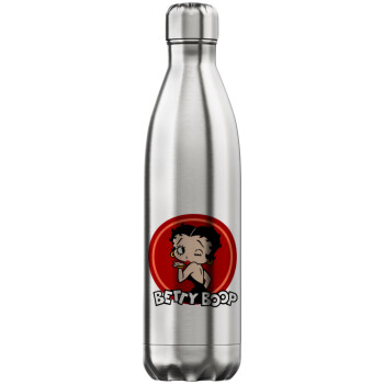 Betty Boop kiss, Μεταλλικό παγούρι θερμός Inox (Stainless steel), διπλού τοιχώματος, 750ml