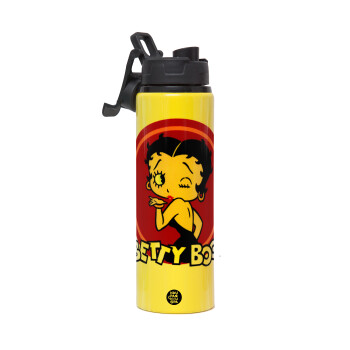 Betty Boop kiss, Metallic water bottle with safety lid, 850ml aluminum