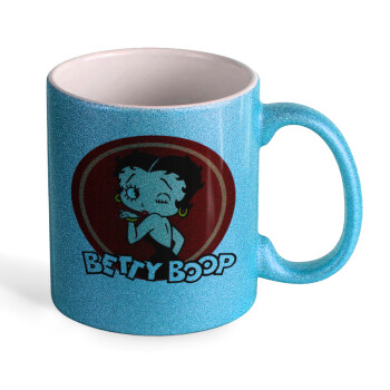 Betty Boop kiss, Κούπα Σιέλ Glitter που γυαλίζει, κεραμική, 330ml