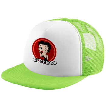 Betty Boop kiss, Καπέλο Soft Trucker με Δίχτυ Πράσινο/Λευκό