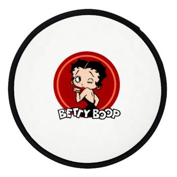Betty Boop kiss, Βεντάλια υφασμάτινη αναδιπλούμενη με θήκη (20cm)
