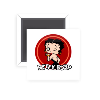 Betty Boop kiss, Μαγνητάκι ψυγείου τετράγωνο διάστασης 5x5cm
