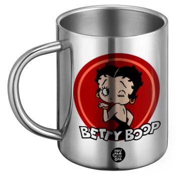 Betty Boop kiss, Ανοξείδωτη Μεταλλική Κούπα 450ml - Διπλού Τοιχώματος