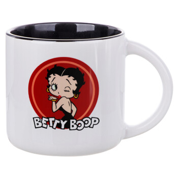 Betty Boop kiss, Κούπα κεραμική 400ml Λευκή/Μαύρη
