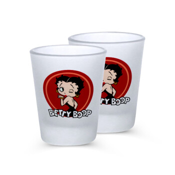 Betty Boop kiss, Σφηνοπότηρα γυάλινα 45ml του πάγου (2 τεμάχια)