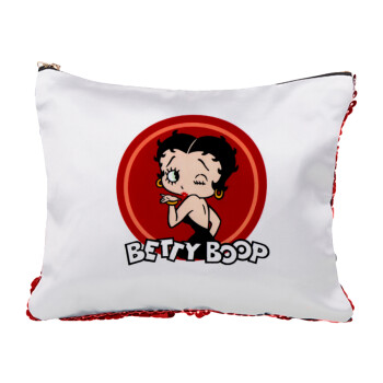 Betty Boop kiss, Τσαντάκι νεσεσέρ με πούλιες (Sequin) Κόκκινο