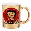 Mug ceramic, gold mirror, 330ml