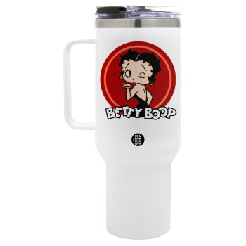 Betty Boop kiss, Mega Stainless steel Tumbler with lid, double wall 1,2L