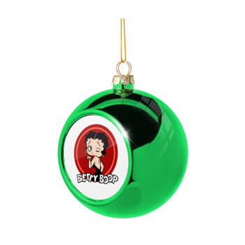 Betty Boop kiss, Χριστουγεννιάτικη μπάλα δένδρου Πράσινη 8cm