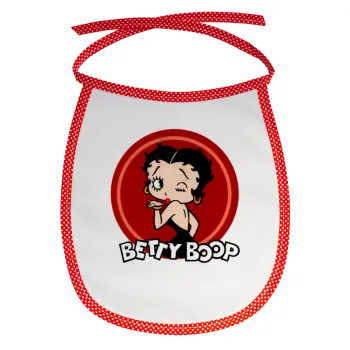 Betty Boop kiss, Σαλιάρα μωρού αλέκιαστη με κορδόνι Κόκκινη