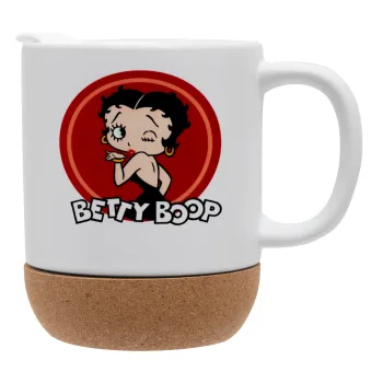 Betty Boop kiss, Κούπα, κεραμική με βάση φελού και καπάκι (ΜΑΤ), 330ml