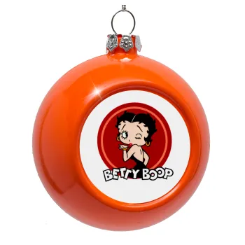 Betty Boop kiss, Στολίδι Χριστουγεννιάτικη μπάλα δένδρου Πορτοκαλί 8cm