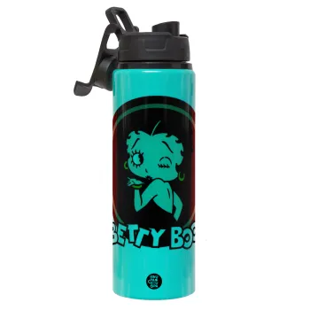 Betty Boop kiss, Μεταλλικό παγούρι νερού με καπάκι ασφαλείας, αλουμινίου 850ml