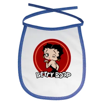 Betty Boop kiss, Σαλιάρα μωρού αλέκιαστη με κορδόνι Μπλε