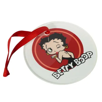 Betty Boop kiss, Christmas ornament glass 9cm