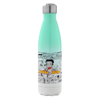 Betty Boop, Metal mug thermos Green/White (Stainless steel), double wall, 500ml