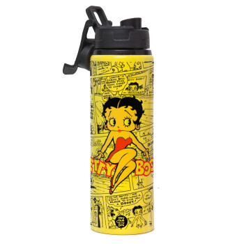 Betty Boop, Metallic water bottle with safety lid, 850ml aluminum