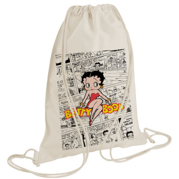 Betty Boop, Τσάντα πλάτης πουγκί GYMBAG natural (28x40cm)