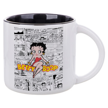 Betty Boop, Κούπα κεραμική 400ml Λευκή/Μαύρη