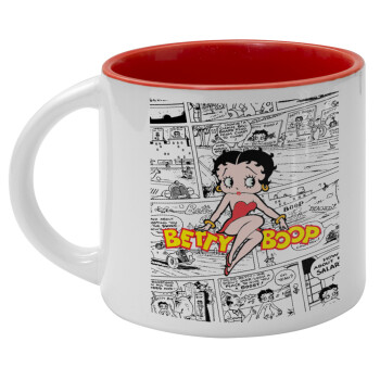 Betty Boop, Κούπα κεραμική 400ml Λευκή/Κόκκινη