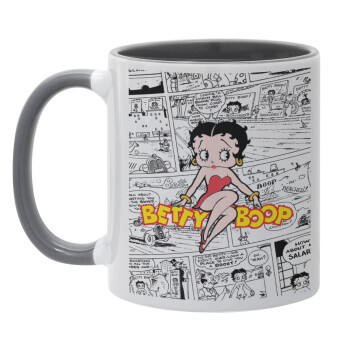 Betty Boop, Mug colored grey, ceramic, 330ml