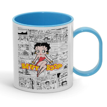 Betty Boop, Κούπα (πλαστική) (BPA-FREE) Polymer Μπλε για παιδιά, 330ml