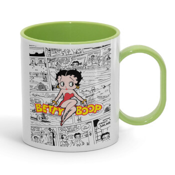 Betty Boop, Κούπα (πλαστική) (BPA-FREE) Polymer Πράσινη για παιδιά, 330ml