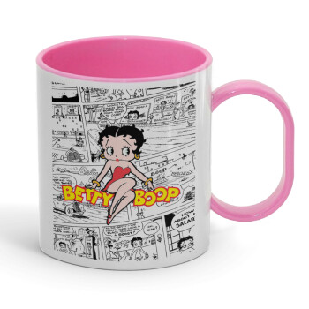 Betty Boop, Κούπα (πλαστική) (BPA-FREE) Polymer Ροζ για παιδιά, 330ml