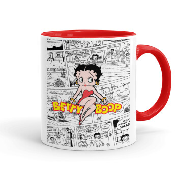 Betty Boop, Mug colored red, ceramic, 330ml