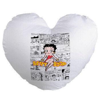 Betty Boop, Μαξιλάρι καναπέ καρδιά 40x40cm περιέχεται το  γέμισμα