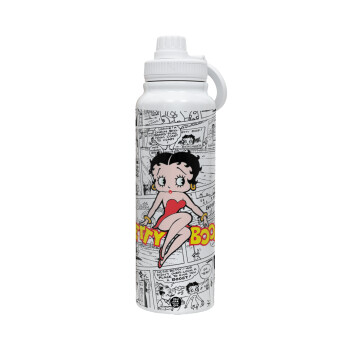 Betty Boop, 1L Stainless Steel Thermal Bottle with Phone Holder & Double Wall Insulation
