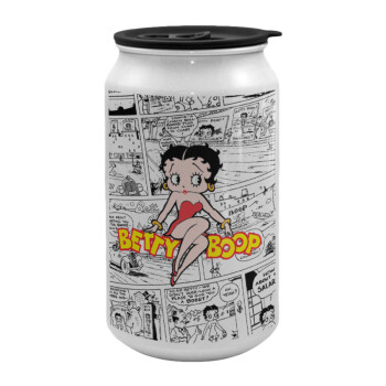 Betty Boop, Κούπα ταξιδιού μεταλλική με καπάκι (tin-can) 500ml