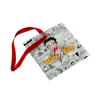 Betty Boop, Christmas ornament, glass square ornament 9x9cm
