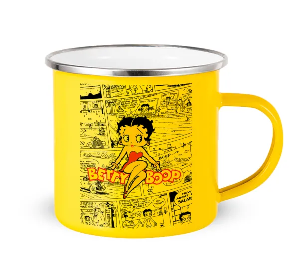 Betty Boop — Yellow Enamel Metallic Cup 360ml