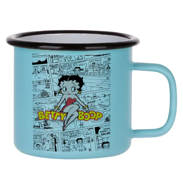 Betty Boop — Κούπα Μεταλλική εμαγιέ ΜΑΤ σιέλ 360ml