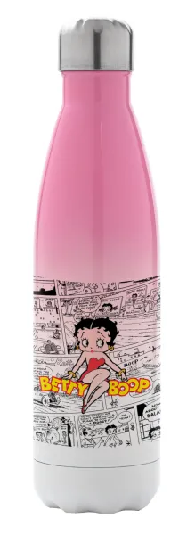 Betty Boop — Metal mug thermos Pink/White (Stainless steel), double wall, 500ml