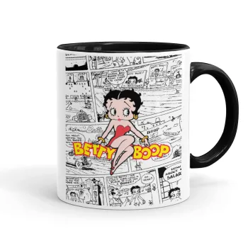 Betty Boop, Mug colored black, ceramic, 330ml