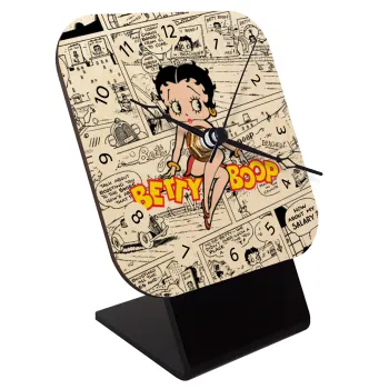 Betty Boop, Επιτραπέζιο ρολόι σε φυσικό ξύλο (10cm)