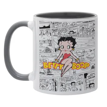 Betty Boop, Mug colored grey, ceramic, 330ml