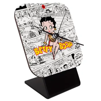 Betty Boop, Επιτραπέζιο ρολόι ξύλινο με δείκτες (10cm)