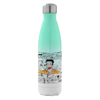 Betty Boop, Metal mug thermos Green/White (Stainless steel), double wall, 500ml