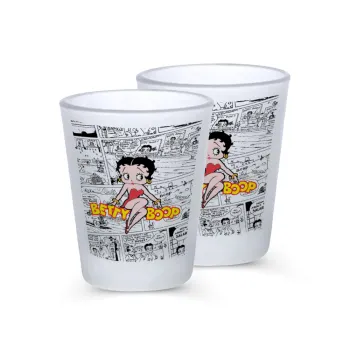 Betty Boop, Σφηνοπότηρα γυάλινα 45ml του πάγου (2 τεμάχια)
