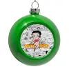 Green Christmas tree ornament bauble 8cm