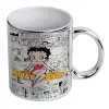 Mug ceramic, silver mirror, 330ml