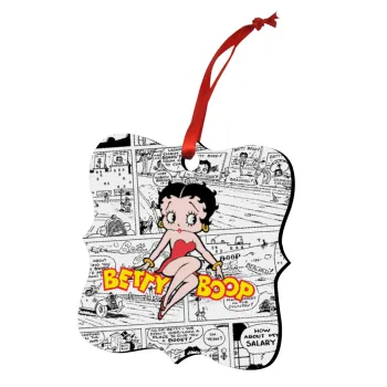Betty Boop, Στολίδι Χριστουγεννιάτικο στολίδι polygon ξύλινο 7.5cm