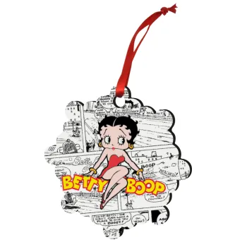 Betty Boop, Στολίδι Χριστουγεννιάτικο στολίδι snowflake ξύλινο 7.5cm