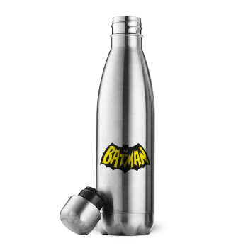 Batman classic logo, Inox (Stainless steel) double-walled metal mug, 500ml